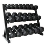 Set Mancuernas Hexagonales 2,5kg a 20kg - 8 Pares Fitness Tech